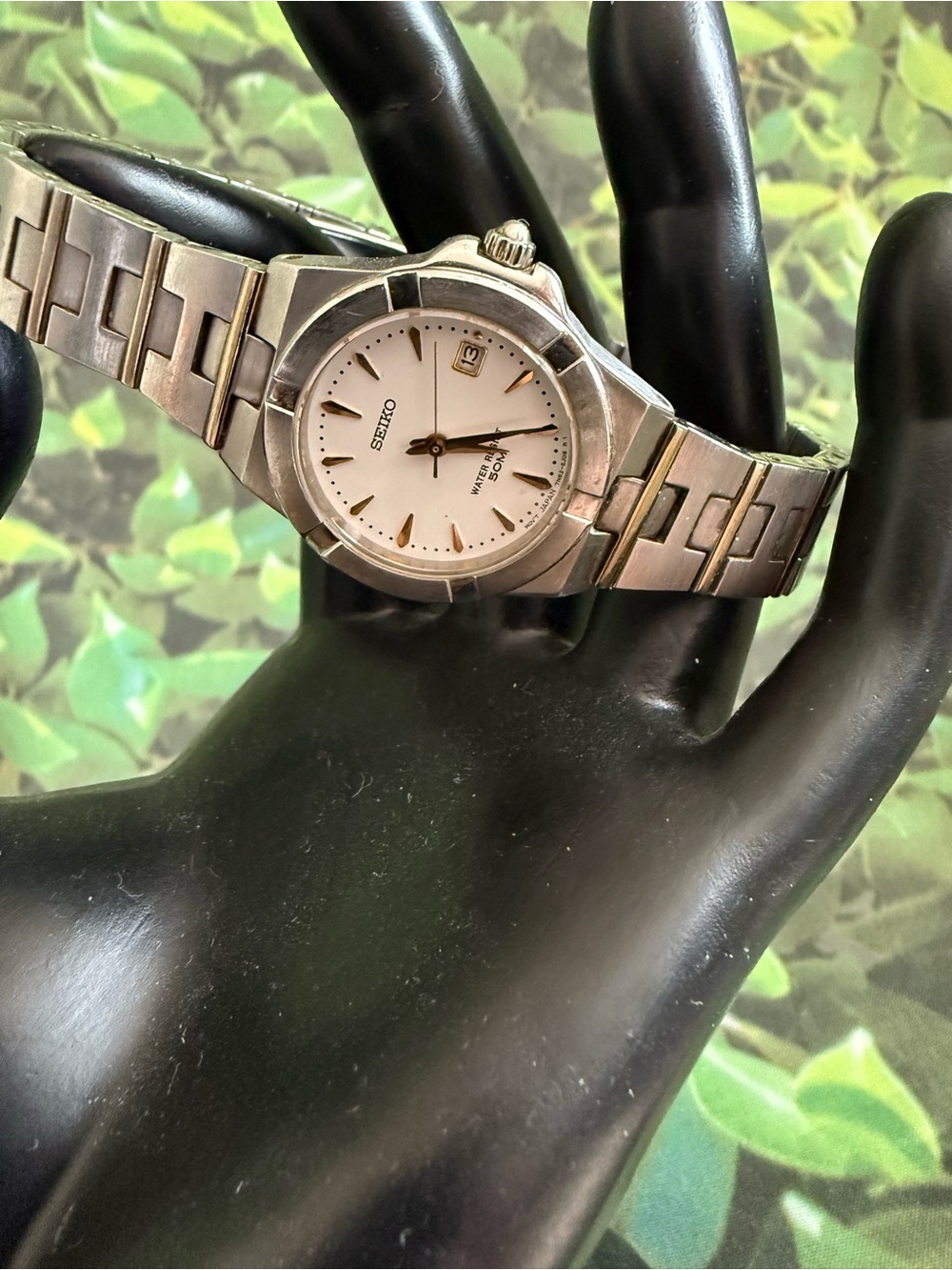 Seiko Silver and Gold-Tone Two-Tone Bracelet Watch with White Dial - Picture 3 of 7